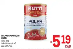 Metro Polpa pomodori MUTTI offerta