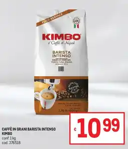 Metro Caffè in grani barista intenso KIMBO offerta