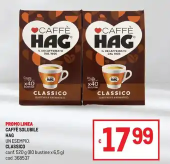 Metro Caffè solubile HAG classico offerta
