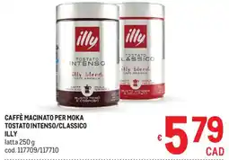 Metro Caffè macinato per moka tostato intenso/classico ILLY offerta