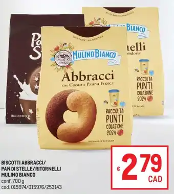 Metro Biscotti abbracci/ pan di stelle/ritornelli MULINO BIANCO offerta