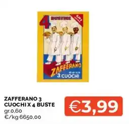 Mercatò Zafferano 3 cuochix 4 buste offerta