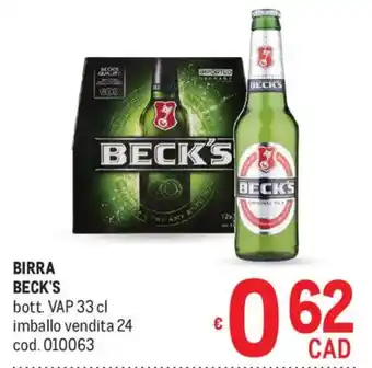 Metro Birra BECK'S offerta