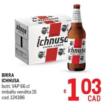 Metro Birra ICHNUSA offerta