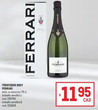 Metro Trentodoc brut FERRARI offerta