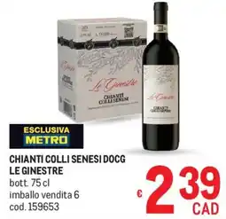 Metro Chianti colli senesi docg LE GINESTRE offerta