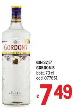 Metro Gin 37,5° GORDON'S offerta