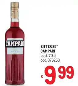 Metro Bitter 25° CAMPARI offerta