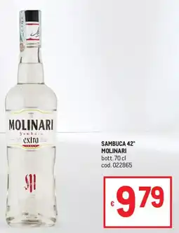 Metro Sambuca 42° MOLINARI offerta