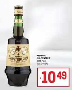 Metro Amaro 23° MONTENEGRO offerta