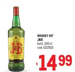 Metro Whisky 40° J&B offerta