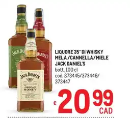 Metro Liquore 35° di whisky daniel's mela/cannella/miele JACK DANIEL'S offerta