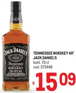 Metro Tennessee whiskey 40° JACK DANIEL'S offerta