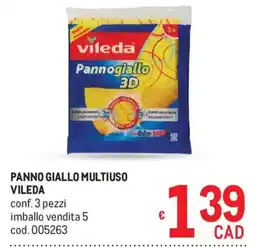 Metro Panno giallo multiuso VILEDA offerta