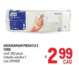 Metro Asciugamani piegati A Z TORK offerta