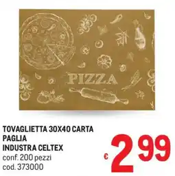 Metro Tovaglietta 30x40 carta paglia industra CELTEX offerta