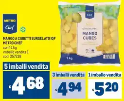 Metro Mango a cubetti surgelato iqf METRO CHEF offerta