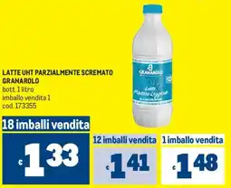 Metro Latte uht parzialmente scremato GRANAROLO offerta