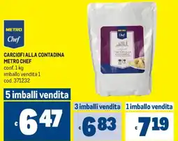 Metro Carciofi alla contadina METRO CHEF offerta