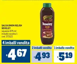 Metro Salsa onion relish DEVELEY offerta