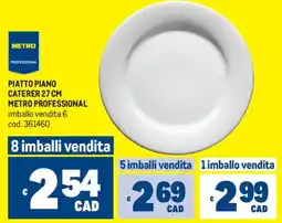 Metro Piatto piano caterer 27 cm METRO PROFESSIONAL offerta
