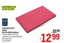 Metro Tagliere haccp rosso METRO PROFESSIONAL offerta
