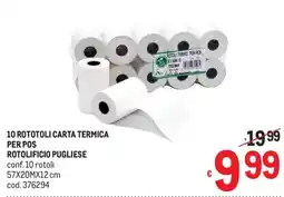 Metro 10 rototoli carta termica per pos ROTOLIFICIO PUGLIESE offerta