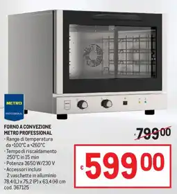 Metro Forno a convezione METRO PROFESSIONAL offerta