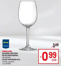 Metro Bicchieri linea dina metro professional calice vino rosso offerta