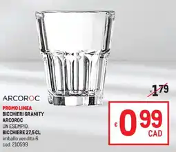 Metro Bicchieri granity arcoroc bicchiere offerta