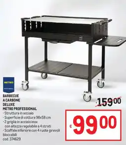 Metro Barbecue a carbone deluxe METRO PROFESSIONAL offerta
