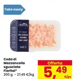 Despar Coda di Mazzancolla sgusciata Fiorital offerta