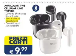 Esselunga AURICOLARI TWS CELLULAR LINE TEKSIDE offerta