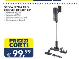 Esselunga SCOPA SENZA FILO HOOVER HFG10P 011 offerta