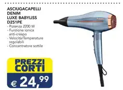 Esselunga ASCIUGACAPELLI DENIM LUXE BABYLISS D251PE offerta