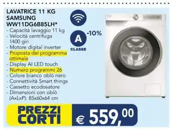 LAVATRICE 11 KG SAMSUNG WW11DG6B85LH