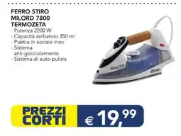 Esselunga FERRO STIRO MILORD 7800 TERMOZETA offerta