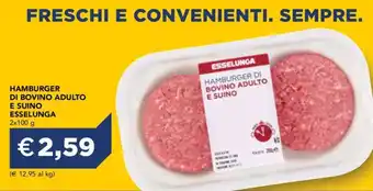 Esselunga HAMBURGER DI BOVINO ADULTO E SUINO ESSELUNGA offerta