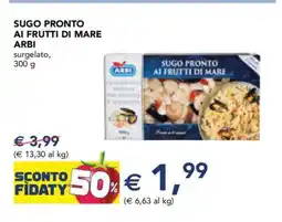 Esselunga SUGO PRONTO AI FRUTTI DI MARE ARBI offerta