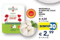 Esselunga MOZZARELLA DI GIOIA DEL COLLE DOP NODINI offerta