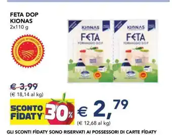 Esselunga FETA DOP KIONAS offerta