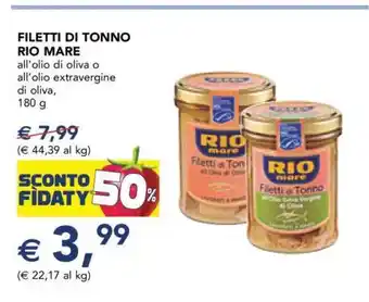 Esselunga FILETTI DI TONNO RIO MARE offerta