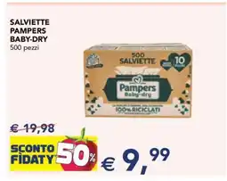 Esselunga Salviette Pampers Baby-Dry offerta