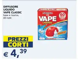Esselunga DIFFUSORE LIQUIDO VAPE CLASSIC offerta