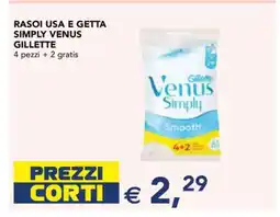 Esselunga RASOI USA E GETTA SIMPLY VENUS GILLETTE offerta