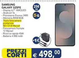 Esselunga Samsung Galaxy S25FE offerta
