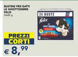 Esselunga BUSTINE PER GATTI LE GHIOTTONERIE FELIX offerta