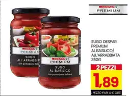 Eurospar SUGO DESPAR PREMIUM AL BASILICO/ALL'ARRABBIATA offerta