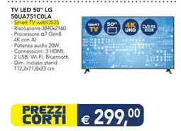 Esselunga TV LED 50” LG 50UA751COLA offerta