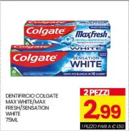 Eurospar DENTIFRICIO COLGATE MAX WHITE/MAX FRESH/SENSATION WHITE offerta